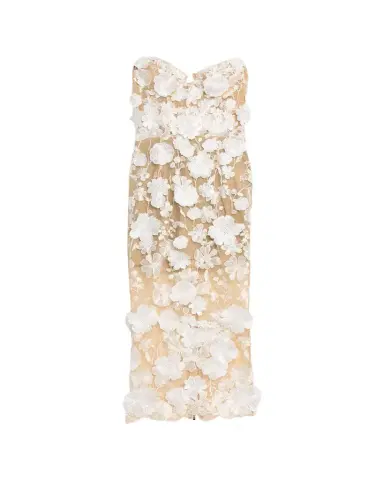 Bronx and Banco Jasmine Strapless Floral Applique Midi Dress | Thumbnail 1 Bronx and Banco Jasmine Strapless Floral Applique Midi Dress | Thumbnail 1