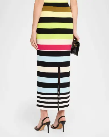 Christopher John Rogers Striped Knit Body-Con Midi Skirt | Thumbnail 7 Christopher John Rogers Striped Knit Body-Con Midi Skirt | Thumbnail 7