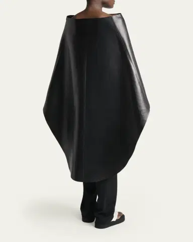 Balenciaga Smooth Leather High-Low Cape | Thumbnail 3 Balenciaga Smooth Leather High-Low Cape | Thumbnail 3