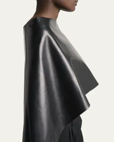 Balenciaga Smooth Leather High-Low Cape | Thumbnail 5 Balenciaga Smooth Leather High-Low Cape | Thumbnail 5