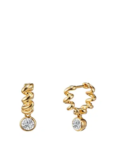 Boochier 18K Yellow Gold Diamond Slinkee Huggie Drop Earrings | Thumbnail 1 Boochier 18K Yellow Gold Diamond Slinkee Huggie Drop Earrings | Thumbnail 1