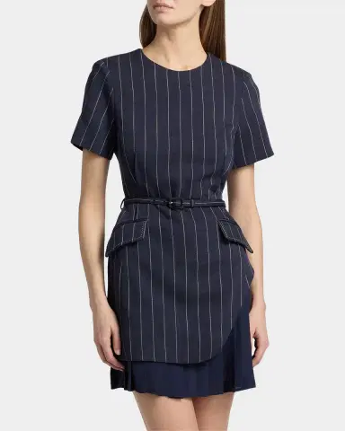 SIMKHAI Blakely Striped Layered Minidress | Thumbnail 3 SIMKHAI Blakely Striped Layered Minidress | Thumbnail 3