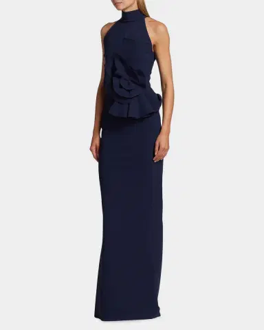 Chiara Boni La Petite Robe Hebana Halter Rosette Gown | Thumbnail 7 Chiara Boni La Petite Robe Hebana Halter Rosette Gown | Thumbnail 7