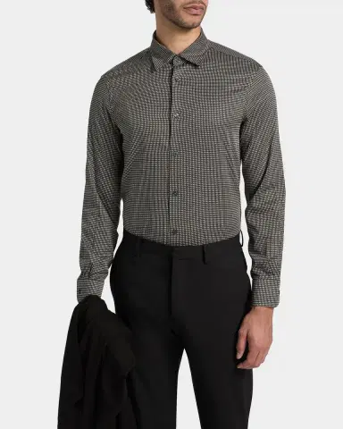 Emporio Armani Birdseye Cotton Satin Sport Shirt | Thumbnail 4 Emporio Armani Birdseye Cotton Satin Sport Shirt | Thumbnail 4