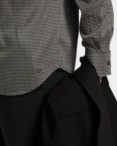 Emporio Armani Birdseye Cotton Satin Sport Shirt | Thumbnail 5 Emporio Armani Birdseye Cotton Satin Sport Shirt | Thumbnail 5