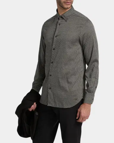 Emporio Armani Birdseye Cotton Satin Sport Shirt | Thumbnail 7 Emporio Armani Birdseye Cotton Satin Sport Shirt | Thumbnail 7