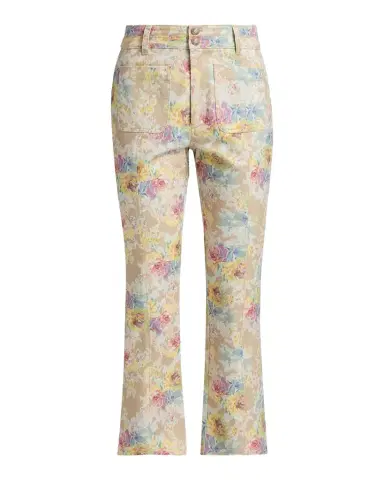 Cinq à Sept Ikat Bouquet Dorothea Floral Crop Jeans | Thumbnail 1 Cinq à Sept Ikat Bouquet Dorothea Floral Crop Jeans | Thumbnail 1