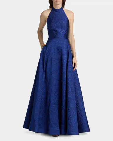 As It May Luna Jacquard Halter Gown | Thumbnail 3 As It May Luna Jacquard Halter Gown | Thumbnail 3