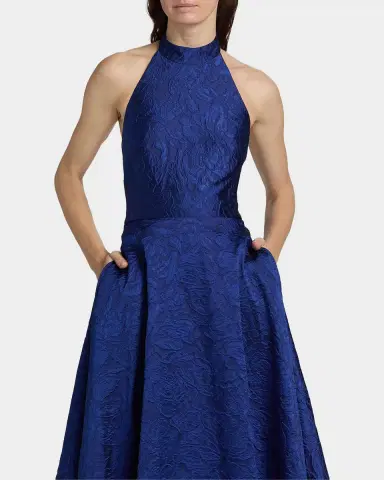 As It May Luna Jacquard Halter Gown | Thumbnail 4 As It May Luna Jacquard Halter Gown | Thumbnail 4