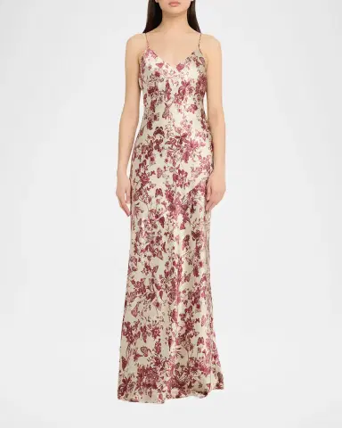 L'Agence Serita Silk Maxi Dress | Thumbnail 2 L'Agence Serita Silk Maxi Dress | Thumbnail 2