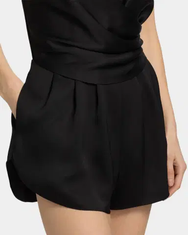 SIMKHAI Halia Draped Satin Romper | Thumbnail 4 SIMKHAI Halia Draped Satin Romper | Thumbnail 4