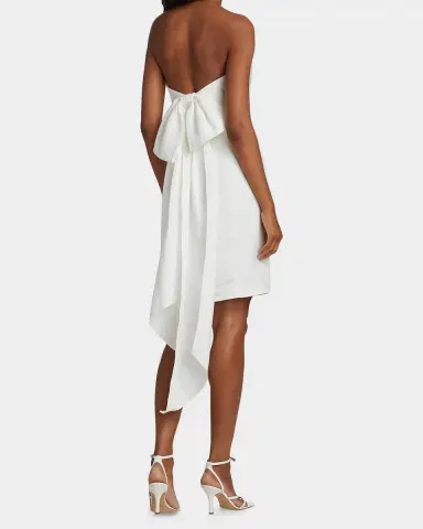 Amsale Strapless Silk Faille Bow Dress | Thumbnail 2 Amsale Strapless Silk Faille Bow Dress | Thumbnail 2