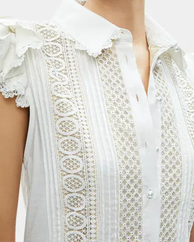 ALICE + OLIVIA Meeko Cotton Mini Shirtdress | Thumbnail 4 ALICE + OLIVIA Meeko Cotton Mini Shirtdress | Thumbnail 4