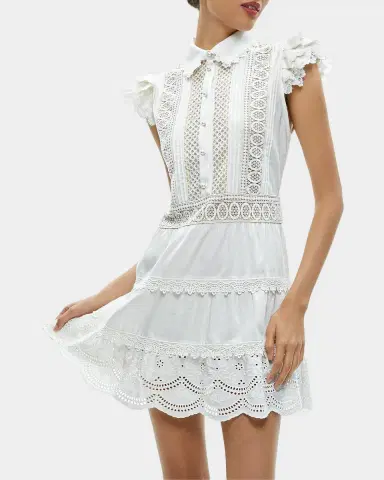 ALICE + OLIVIA Meeko Cotton Mini Shirtdress | Thumbnail 5 ALICE + OLIVIA Meeko Cotton Mini Shirtdress | Thumbnail 5