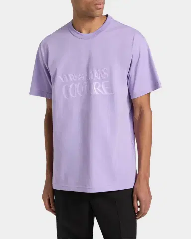 Versace Jeans Couture Screen-Printed Logo Cotton T-Shirt | Thumbnail 4 Versace Jeans Couture Screen-Printed Logo Cotton T-Shirt | Thumbnail 4