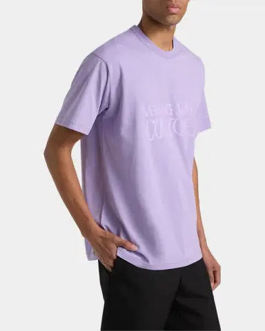 Versace Jeans Couture Screen-Printed Logo Cotton T-Shirt | Thumbnail 7 Versace Jeans Couture Screen-Printed Logo Cotton T-Shirt | Thumbnail 7