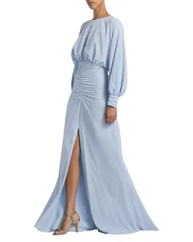 Amsale Gathered A-Line Gown | Thumbnail 1 Amsale Gathered A-Line Gown | Thumbnail 1