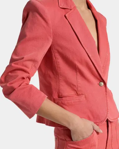 Cinq à Sept Le Petit Khloe Denim Single-Breasted Blazer | Thumbnail 5 Cinq à Sept Le Petit Khloe Denim Single-Breasted Blazer | Thumbnail 5