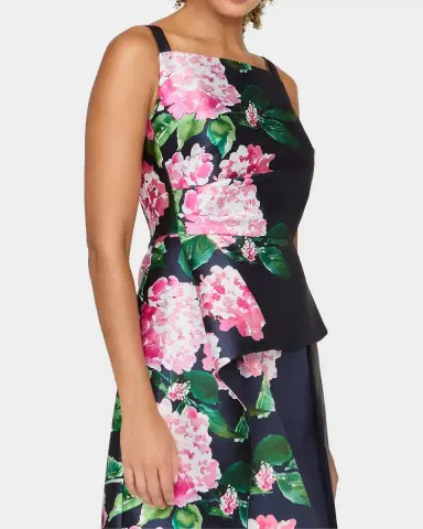 Kay Unger New York Blaire Hydrangea Walk-Thru Gown | Thumbnail 4 Kay Unger New York Blaire Hydrangea Walk-Thru Gown | Thumbnail 4