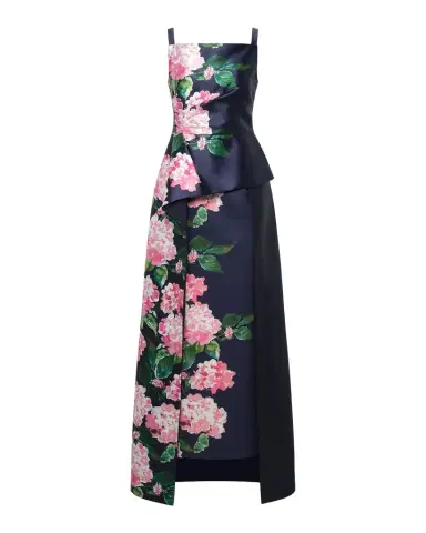 Kay Unger New York Blaire Hydrangea Walk-Thru Gown | Thumbnail 1 Kay Unger New York Blaire Hydrangea Walk-Thru Gown | Thumbnail 1