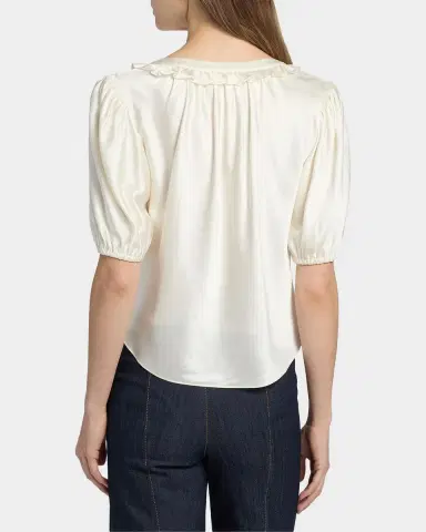 Cinq à Sept Seraphina Ruffle Blouse | Thumbnail 3 Cinq à Sept Seraphina Ruffle Blouse | Thumbnail 3