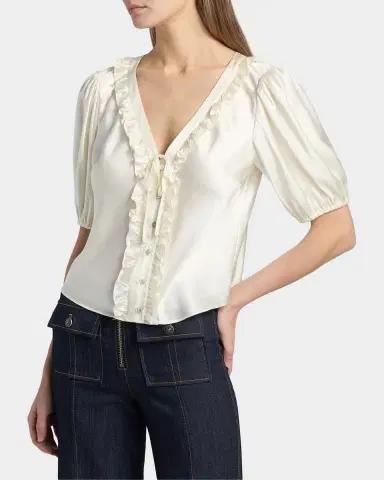 Cinq à Sept Seraphina Ruffle Blouse | Thumbnail 4 Cinq à Sept Seraphina Ruffle Blouse | Thumbnail 4
