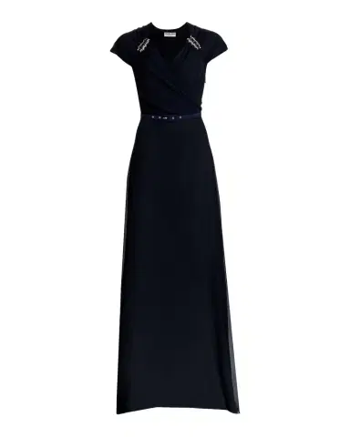 Chiara Boni La Petite Robe Slavka Belted Georgette Gown | Thumbnail 1 Chiara Boni La Petite Robe Slavka Belted Georgette Gown | Thumbnail 1