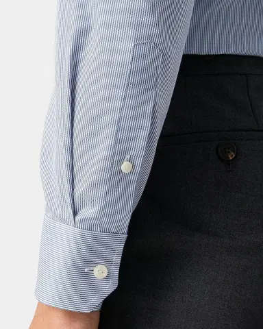 Eton Striped Twill Contemporary-Fit Dress Shirt | Thumbnail 4 Eton Striped Twill Contemporary-Fit Dress Shirt | Thumbnail 4