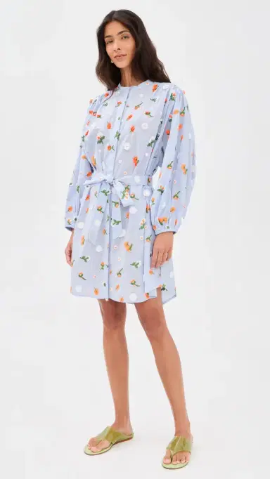 ESSENTIEL ANTWERP Jalen Embroidered Dress Combo3 Nile Blue | Thumbnail 2 ESSENTIEL ANTWERP Jalen Embroidered Dress Combo3 Nile Blue | Thumbnail 2