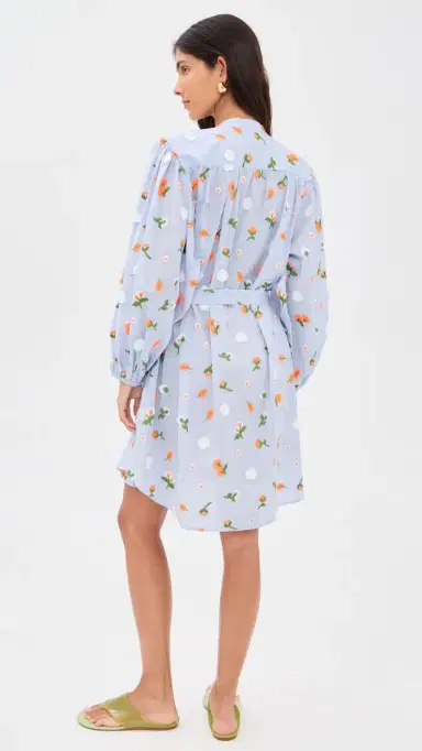 ESSENTIEL ANTWERP Jalen Embroidered Dress Combo3 Nile Blue | Thumbnail 3 ESSENTIEL ANTWERP Jalen Embroidered Dress Combo3 Nile Blue | Thumbnail 3