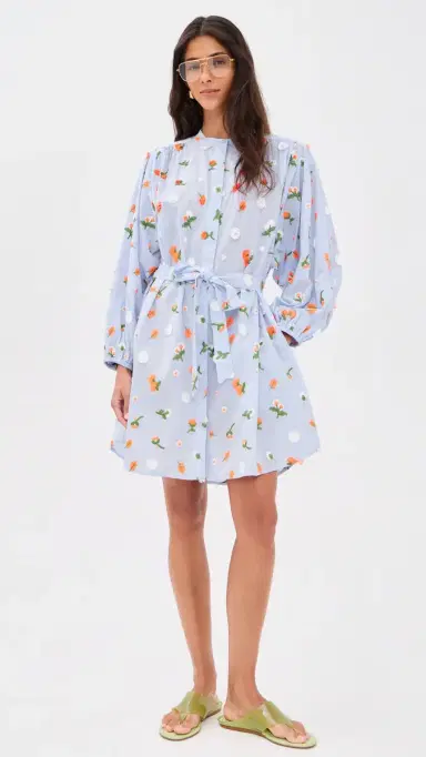 ESSENTIEL ANTWERP Jalen Embroidered Dress Combo3 Nile Blue | Thumbnail 5 ESSENTIEL ANTWERP Jalen Embroidered Dress Combo3 Nile Blue | Thumbnail 5