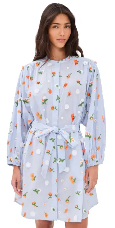 ESSENTIEL ANTWERP Jalen Embroidered Dress Combo3 Nile Blue | Thumbnail 1 ESSENTIEL ANTWERP Jalen Embroidered Dress Combo3 Nile Blue | Thumbnail 1