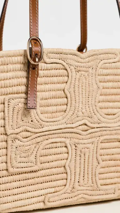 Tory Burch Ella Structured Straw Small Tote Natural One Size | Thumbnail 6 Tory Burch Ella Structured Straw Small Tote Natural One Size | Thumbnail 6