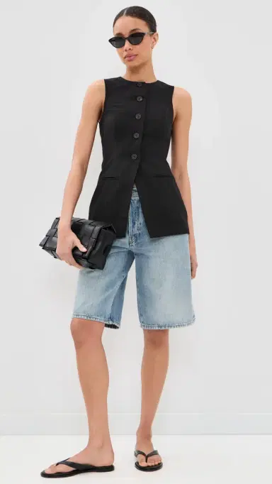 ALIGNE Leo Linen Mix Waistcoat Black | Thumbnail 5 ALIGNE Leo Linen Mix Waistcoat Black | Thumbnail 5