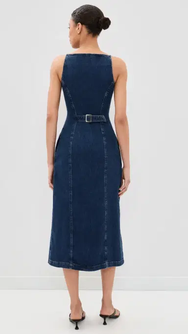 ALIGNE Santiago Denim Button Dress Mid Blue | Thumbnail 3 ALIGNE Santiago Denim Button Dress Mid Blue | Thumbnail 3