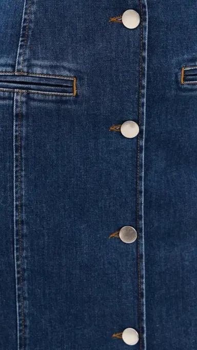 ALIGNE Santiago Denim Button Dress Mid Blue | Thumbnail 6 ALIGNE Santiago Denim Button Dress Mid Blue | Thumbnail 6