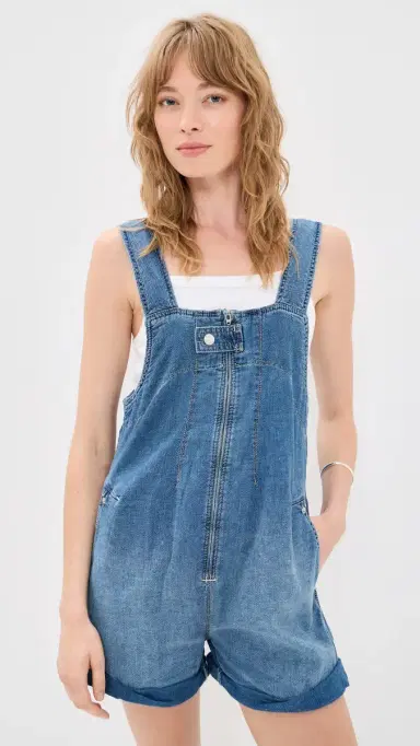 Free People Jude Shortalls id Indigo | Thumbnail 2 Free People Jude Shortalls id Indigo | Thumbnail 2