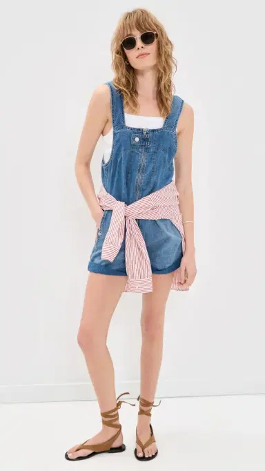 Free People Jude Shortalls id Indigo | Thumbnail 5 Free People Jude Shortalls id Indigo | Thumbnail 5