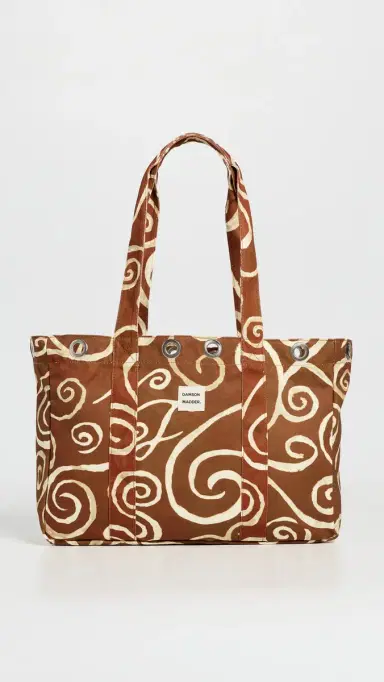 Damson Madder Large Swirl Canvas Eyelet Tote Bag | Thumbnail 2 Damson Madder Large Swirl Canvas Eyelet Tote Bag | Thumbnail 2