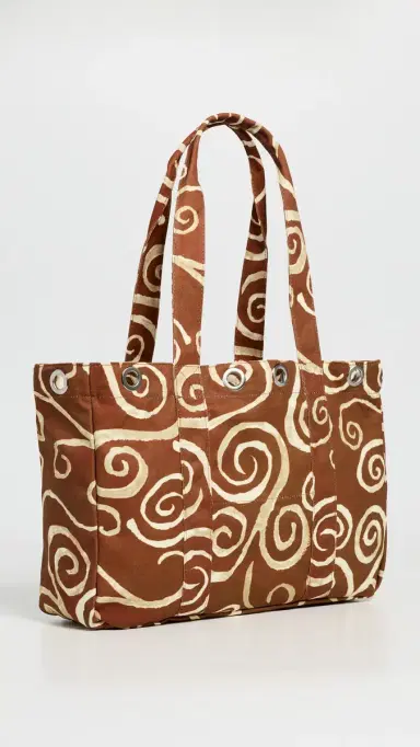 Damson Madder Large Swirl Canvas Eyelet Tote Bag | Thumbnail 4 Damson Madder Large Swirl Canvas Eyelet Tote Bag | Thumbnail 4