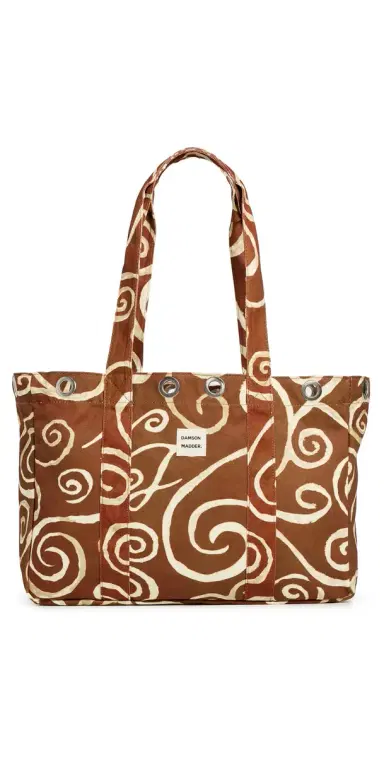 Damson Madder Large Swirl Canvas Eyelet Tote Bag | Thumbnail 1 Damson Madder Large Swirl Canvas Eyelet Tote Bag | Thumbnail 1