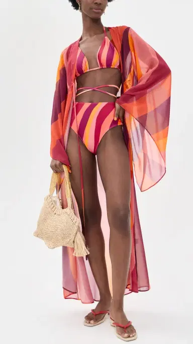 DIARRABLU Sirene Coverup Kimono Sano Rose | Thumbnail 5 DIARRABLU Sirene Coverup Kimono Sano Rose | Thumbnail 5