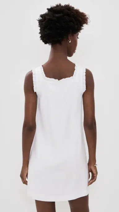 Le Jean inen Ruffle Dress White | Thumbnail 3 Le Jean inen Ruffle Dress White | Thumbnail 3