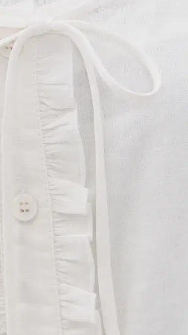 Le Jean inen Ruffle Dress White | Thumbnail 6 Le Jean inen Ruffle Dress White | Thumbnail 6
