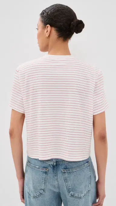 ASKK NY Shrunken Boy Tee Double Stripe Red | Thumbnail 3 ASKK NY Shrunken Boy Tee Double Stripe Red | Thumbnail 3