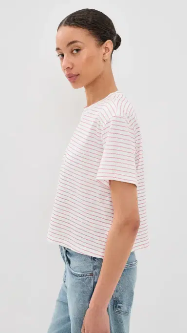 ASKK NY Shrunken Boy Tee Double Stripe Red | Thumbnail 4 ASKK NY Shrunken Boy Tee Double Stripe Red | Thumbnail 4