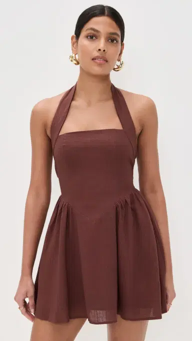 SEVEN WONDERS Solara Mini Dress Chocolate | Thumbnail 2 SEVEN WONDERS Solara Mini Dress Chocolate | Thumbnail 2