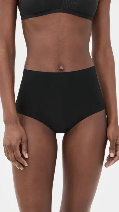 Commando Invisible Rib One Size High Rise Bikini Black One Size | Thumbnail 2 Commando Invisible Rib One Size High Rise Bikini Black One Size | Thumbnail 2