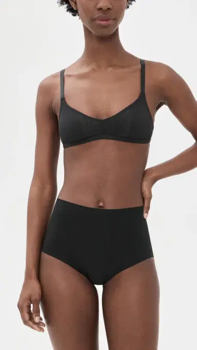 Commando Invisible Rib One Size High Rise Bikini Black One Size | Thumbnail 4 Commando Invisible Rib One Size High Rise Bikini Black One Size | Thumbnail 4