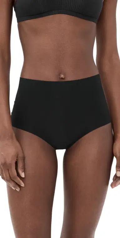 Commando Invisible Rib One Size High Rise Bikini Black One Size | Thumbnail 1 Commando Invisible Rib One Size High Rise Bikini Black One Size | Thumbnail 1